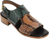 Thumbnail for your product : Marni Python Colorblock Slingback Sandals