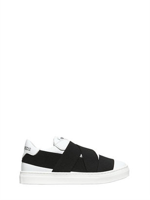 DSQUARED2 Nappa Leather Slip-On Sneakers