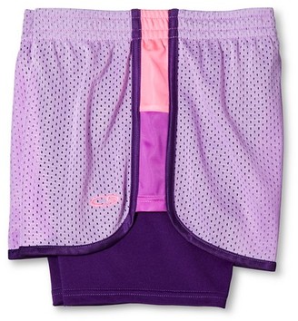 Champion C9 Girls' 2 in 1 Mesh Shorts Lavender Sparkle