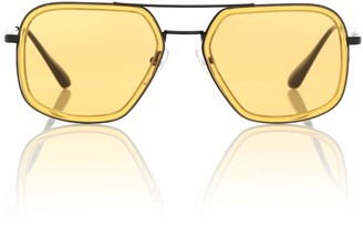 prada square aviator sunglasses