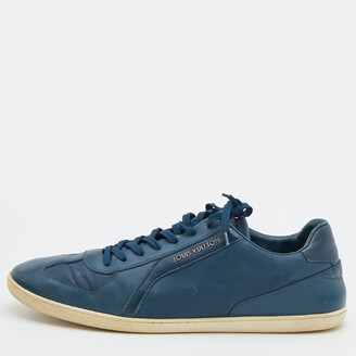 PRE-LOVED Louis Vuitton M Suede Leather Low Top Sneakers - blue/black