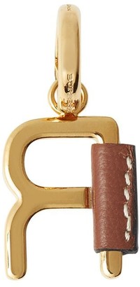 Burberry leather-wrapped R alphabet charm