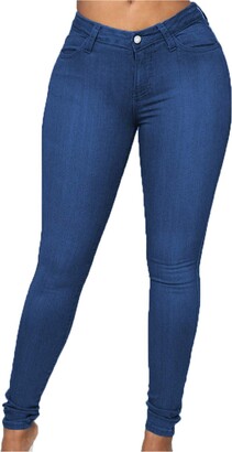 Womens Jeggings with Pockets Ripped High Waisted Classic Totally Shaping  Slim Fit Denim Pencil Pants Tights at  Women's Jeans store
