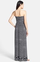 Thumbnail for your product : Anne Klein Animal Print Strapless Maxi Dress