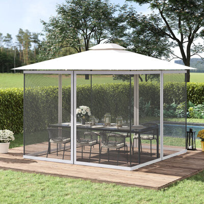 fengshu White Replacement Sidewall Netting For Gazebo And Canopy. Blocks Winged Debris. Easy Installation Way. Suits Different Styles. Fabricated