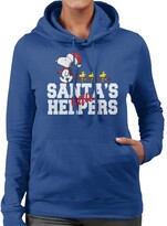 Thumbnail for your product : Peanuts Snoopy Woodstock Santas Little Helpers Women's Hooded Sweatshirt Royal Blue