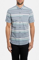 Thumbnail for your product : 7 Diamonds 'One Love Karma' Trim Fit Short Sleeve Stripe Woven Shirt