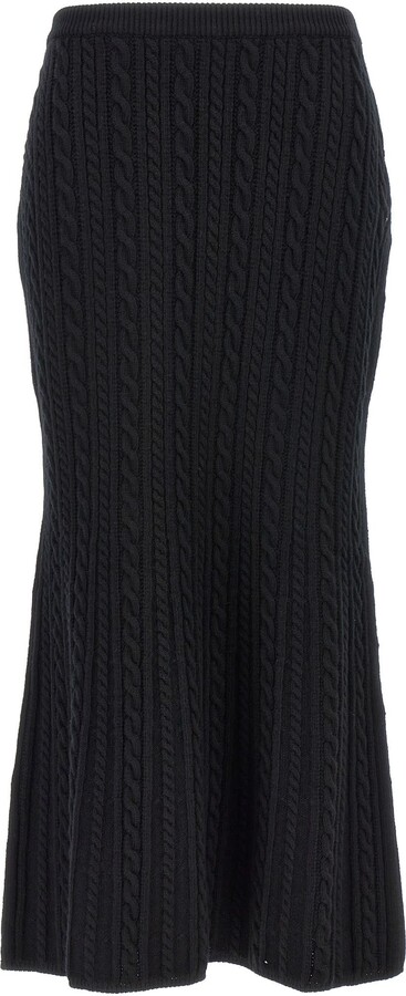 Alessandra Rich Maxi Wool Skirt