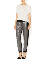 Thumbnail for your product : Metallic Faux-Leather Front Jogger