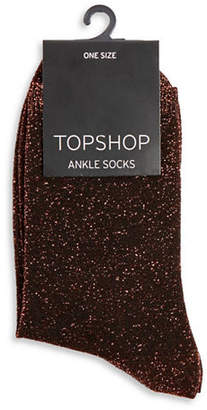 Topshop Glitter Ankle Socks