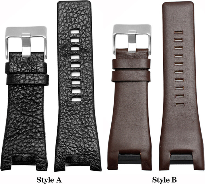 Genuine Leather Notch Watch Band for Diesel DZ1216 DZ1273 DZ4246 DZ4247 DZ287 Watch Bracelet Mens Watchband Wristwatches Strap