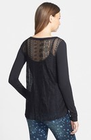 Thumbnail for your product : Rip Curl 'Cross Your Heart' Lace Back Tee (Juniors)