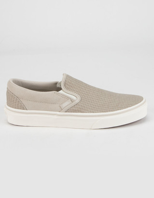 vans slip ons womens gray