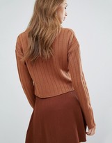 Thumbnail for your product : Missguided Distressed Cropped Sweater