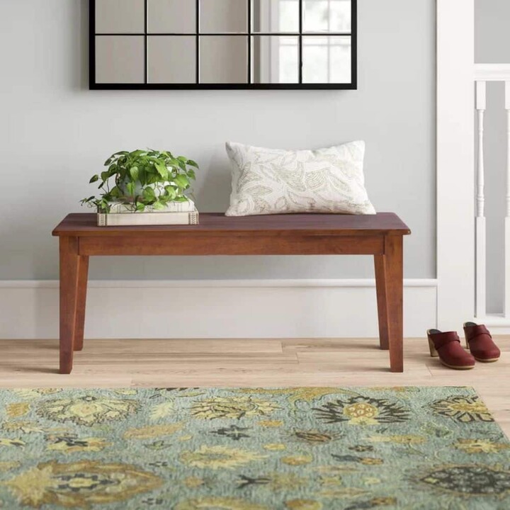 Boraam Shaker 44 in. Walnut Wood Bench