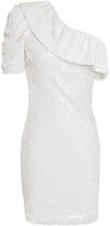 Thumbnail for your product : IRO One-shoulder Ruffled Sequined Tulle Mini Dress
