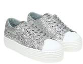 Thumbnail for your product : Chiara Ferragni Glittered Sneakers Color Silver