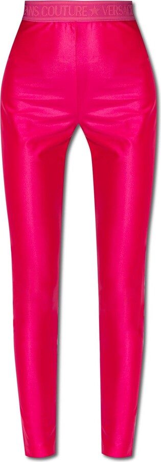 Versace Jeans Couture Leggings With Logo, , - Pink - ShopStyle