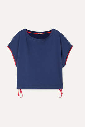 Marni Drawstring Cotton-jersey T-shirt - Navy