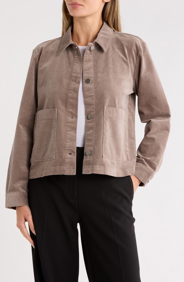 Eileen Fisher Classic Collar Corduroy Jacket