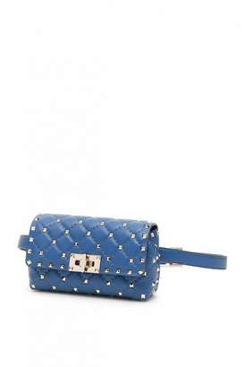 Valentino Rockstud spike Blue Leather Clutch bags