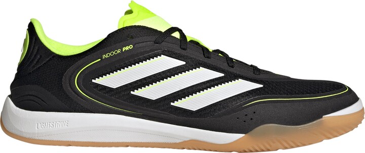 adidas Copa Pure III Pro Indoor Soccer Shoes, M7/W8, Black/Yellow