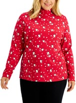 Thumbnail for your product : Karen Scott Printed Mock-Neck Top, Created for Macy's