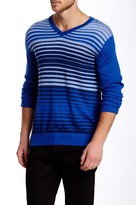 Thumbnail for your product : Quinn Cashmere McCue Striped V-Neck Sweater