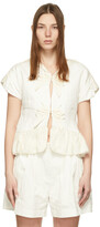 Thumbnail for your product : Renli Su Off-White Cap Sleeve Bow Blouse