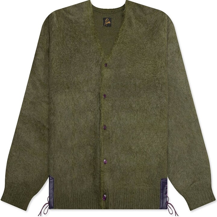 Needles Ep Mohair Cardigan Solid in Purple - ShopStyle