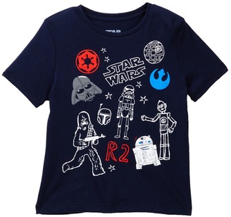 Mighty Fine Star Wars Doodle Tee (Toddler & Little Boys)