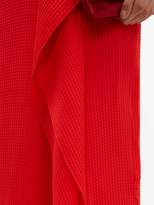 Thumbnail for your product : Roland Mouret Belhaven Silk-seersucker Gown - Womens - Red