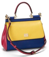 Thumbnail for your product : Dolce & Gabbana 'Mini Miss Sicily' Colorblock Leather Satchel