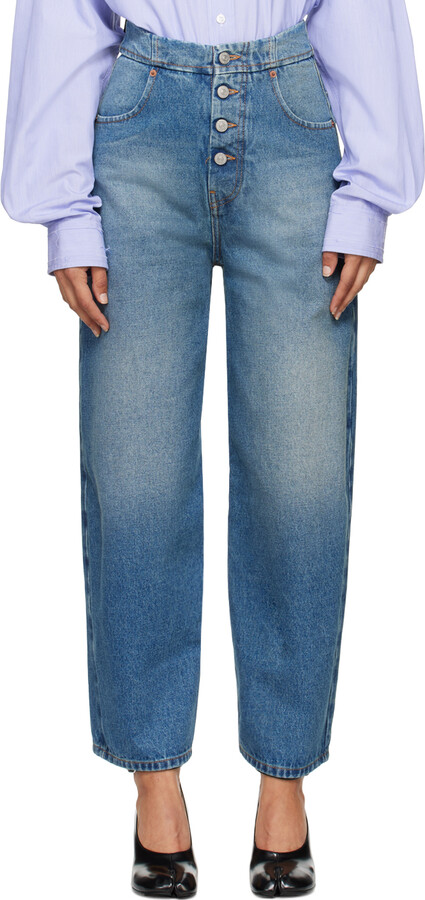 MM6 MAISON MARGIELA Blue Straight-Leg Jeans
