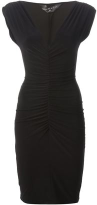 Norma Kamali ruched detail fitted dress