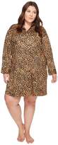Thumbnail for your product : Lauren Ralph Lauren Plus Size Sateen Leopard Sleepshirt Women's Pajama