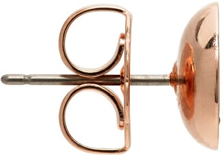 Marc Jacobs Rose Gold & Red 'The Medallion' Stud Earrings