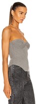 Thumbnail for your product : Fleur Du Mal Strapless Corset Top in Grey