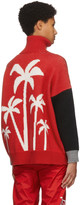 Thumbnail for your product : Palm Angels Red Wool Jacquard PXP Turtleneck