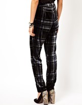 Thumbnail for your product : ASOS Trousers in Check Velvet