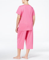 Thumbnail for your product : Charter Club Plus Size Loop-Trimmed Top and Cropped Pants Pajama Set, Only at Macy's