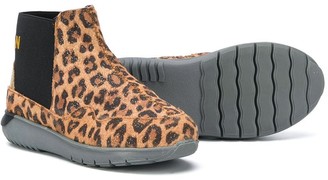 Hogan Leopard-Print Ankle Boots