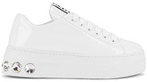 Thumbnail for your product : Miu Miu Jewel Low Top Sneakers in White