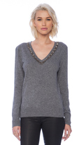 Thumbnail for your product : Equipment Cecile Necklace Embellishment V-Neck Sweater