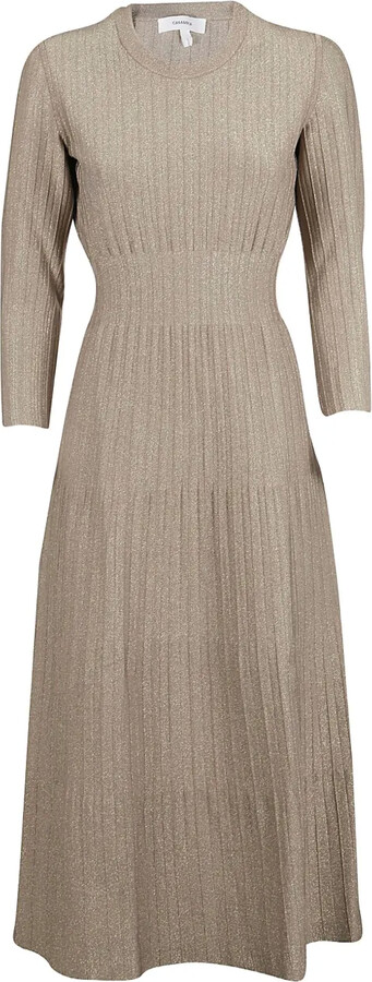 CASASOLA Pleated Midi Dress