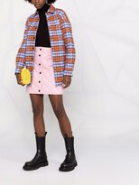 Thumbnail for your product : MSGM Quilted Faux Leather Mini Skirt