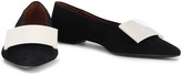 Thumbnail for your product : Proenza Schouler Embellished Suede Point-toe Flats