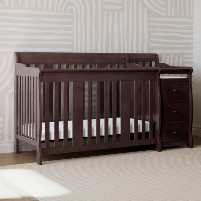 Stork Craft Portofino 5-in-1 Convertible Crib and Changer