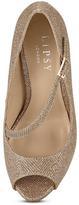 Thumbnail for your product : Lipsy Maxy Open Toe Court Shoes - Gold Glitter