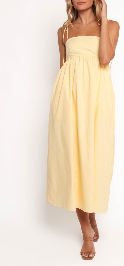 Petal & Pup Simona Tie Strap Cotton Maxi Sundress